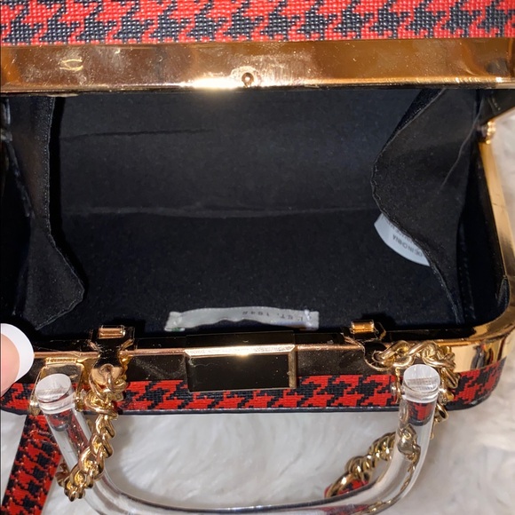 Cato Red and Black Houndstooth Women's Bag - Picture 5 of 6